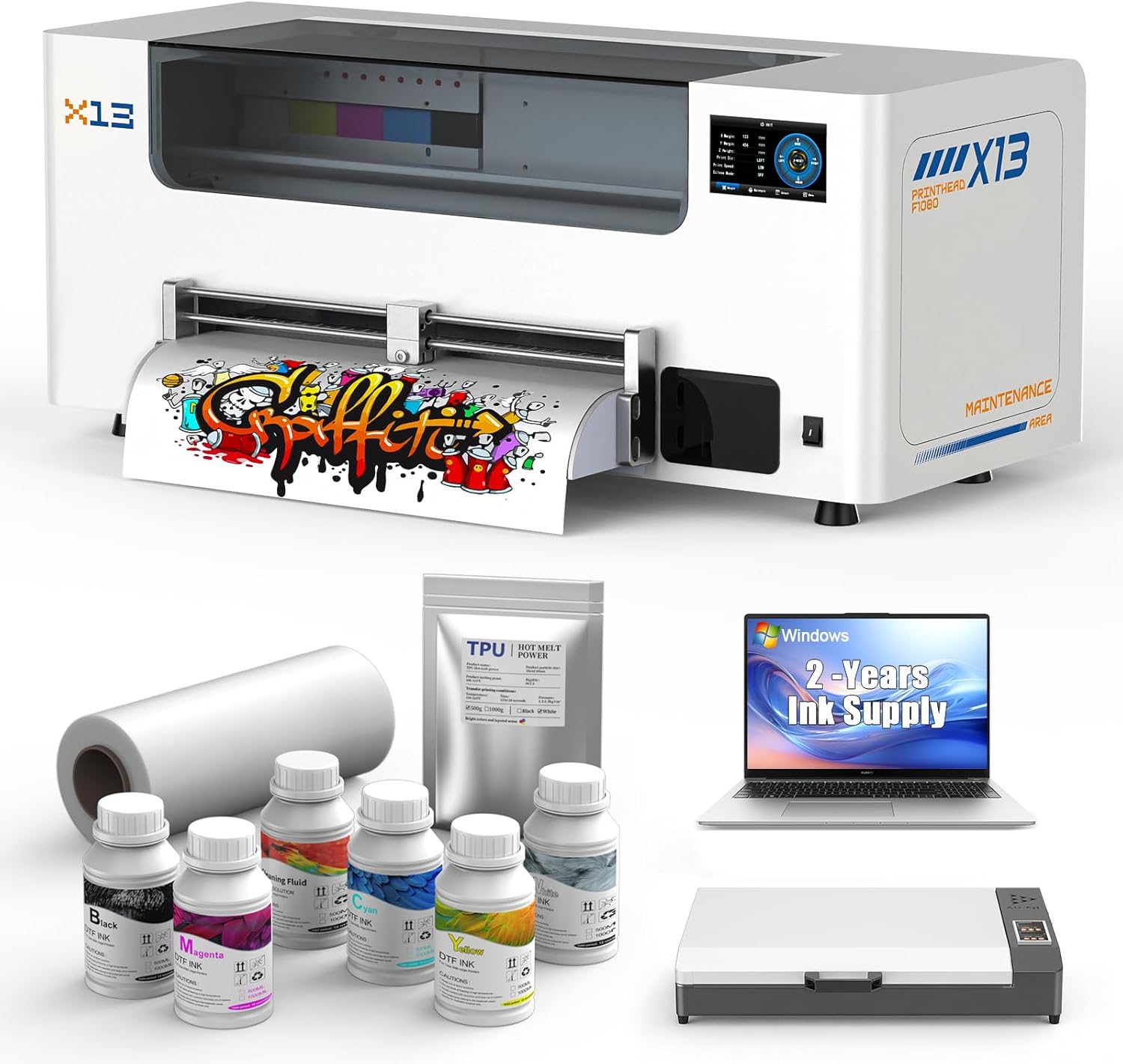 DSV X13 XP600 DTF Printer with Oven and Computer